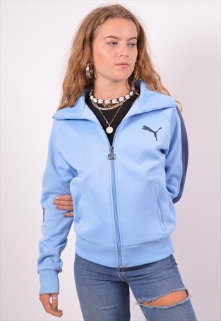 VINTAGE PUMA TRACKSUIT TOP JACKET BLUE