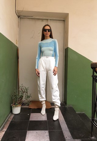 VINTAGE RARE BABY BLUE LOGO PRINTED TOP