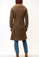 SHEEPSKIN LEATHER SHEARLING FASTENS COAT SIZE SMALL 5297
