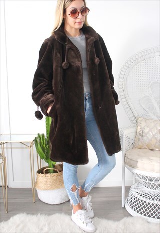 VINTAGE COAT FAUX FUR