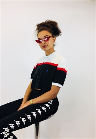 VINTAGE RALPH LAUREN CROPPED POLO SHIRT