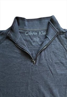 Calvin Klein Grey 1/4 Zip Jumper 