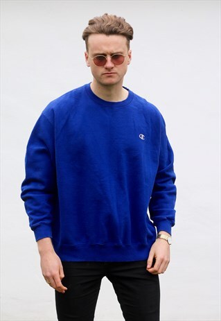 CHAMPION USA MINIMALIST EGYPTIAN BLUE SWEATSHIRT