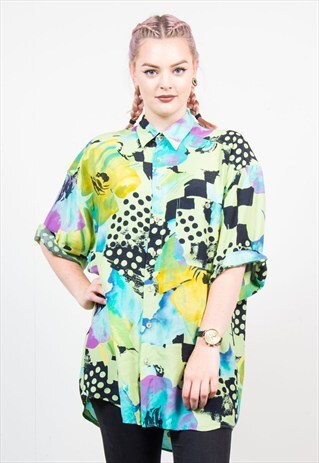 90'S CRAZY PATTERN SHORT SLEEVE SHIRT