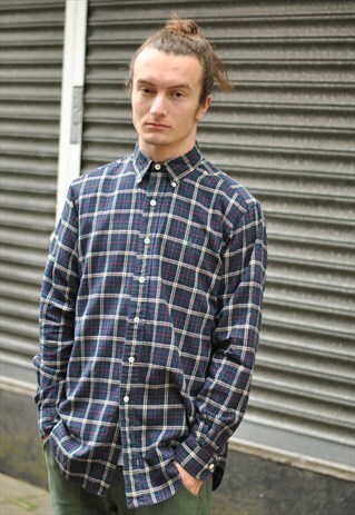 VINTAGE POLO RALPH LAUREN CHECKED BUTTON DOWN SHIRT
