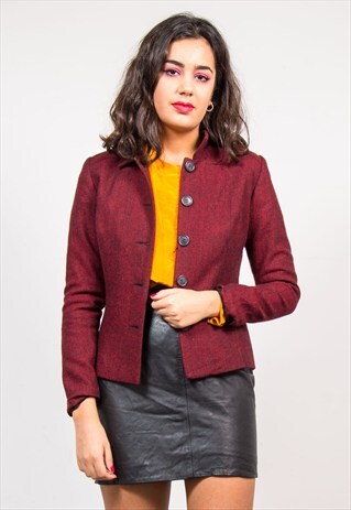 90'S VINTAGE RED BOXY BLAZER JACKET