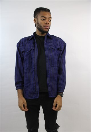 VINTAGE 90'S PURPLE CHECK SHIRT