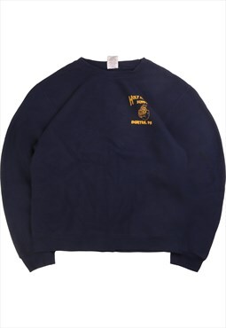 Vintage 90's Jerzees Sweatshirt Duryea Crewneck Navy