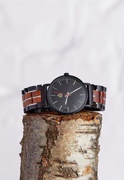 The Rowan - Handmade Recycled Wood Wristwatch