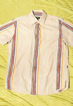 Vintage Mexx Shirt Y2K Oversized Unisex Top in Striped