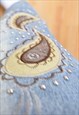 VINTAGE 00S DENIM MIDI SKIRT EMBROIDERED 