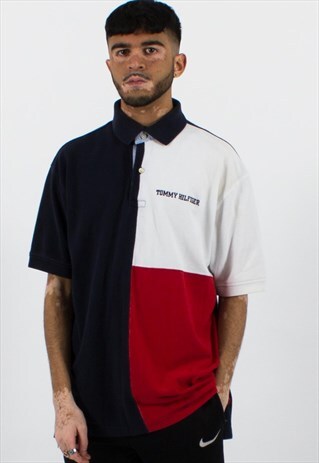TOMMY HILFIGER SPELL OUT POLO SHIRT