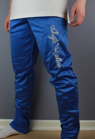 VINTAGE AUSTRALIAN JOGGERS IN BLUE WITH EMBROIDERY