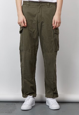VINTAGE 90'S PLAIN KHAKI CARGO PANTS