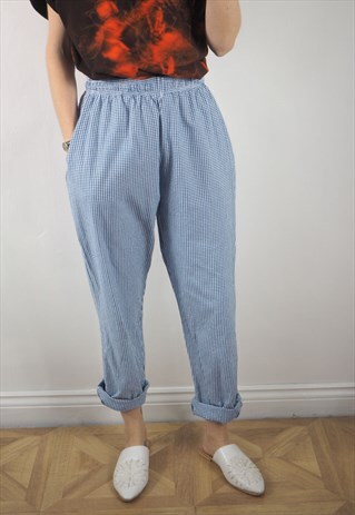 VINTAGE CHECKED CHEF TROUSERS