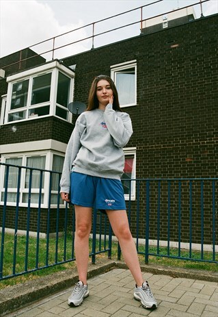 SHORTS IN BLUE WITH DREAM SPORT EMBROIDERED LOGO