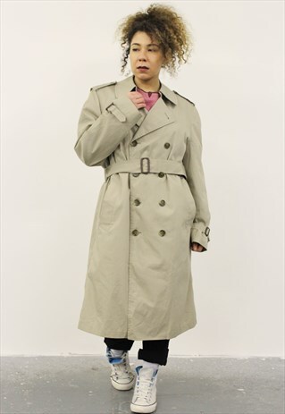 VINTAGE 1980S LONDON FOG BEIGE RAIN MAC