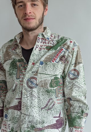 VINTAGE 80S SHIRT WITH PATTERN