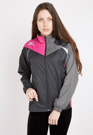 VINTAGE GREY MIZUNO WATERPROOF JACKET