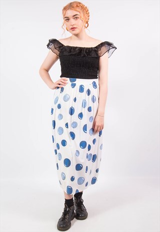 VINTAGE 90'S SPOTTY MAXI SKIRT