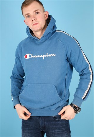 VINTAGE CHAMPION HOODIE IN BLUE NH75