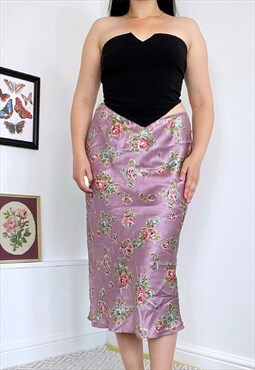 2000s Pink Floral Skirt