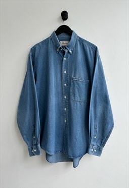 Vintage Thomas Burberrys Blue Denim Shirt