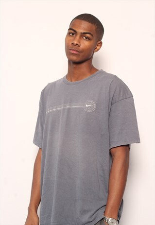 VINTAGE NIKE PRINT LOGO T-SHIRT BLUE