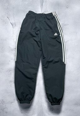 Mens Vintage Y2K Black Adidas Tracksuit Bottoms