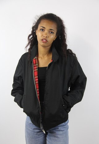 VINTAGE BLACK HARRINGTON JACKET