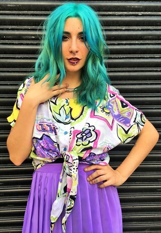 VINTAGE TIE UP CROP TOP