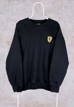 Vintage Official Ferrari Sweatshirt Black XXL