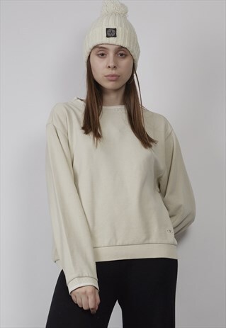 VINTAGE 90'S CHAMPION TEXTURED CREAM SWEATER