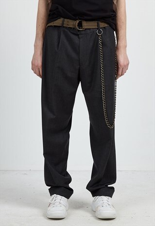VINTAGE GREY HUGO BOSS TROUSERS BOTTOMS