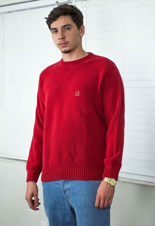 VINTAGE TOMMY HILFIGER JUMPER SWEATER LOGO 90S S 24.5