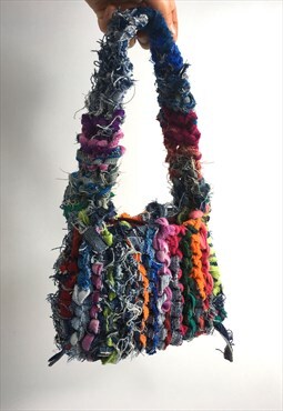 Knitted Vintage Denim and Sweater Jersey Bag