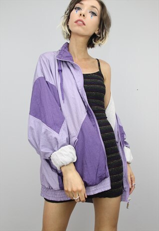VINTAGE 80S 90S OVERSIZED FESTIVAL SHELL JACKET