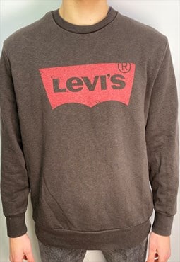 Vintage Levis sweatshirt in black and red (XL)