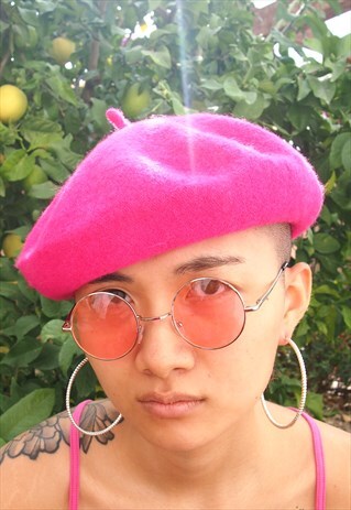 PINK SMALL LENS SILVER FRAME SUNGLASSES