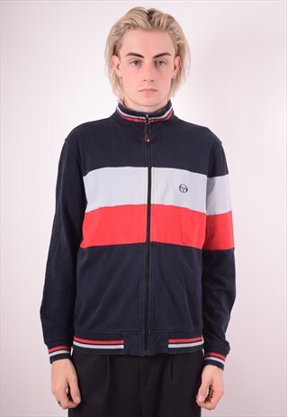 SERGIO TACCHINI MENS VINTAGE TRACKSUIT TOP JACKET MEDIUM 90S