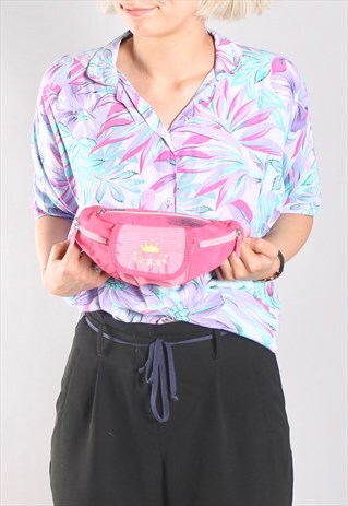 VINTAGE 90S PINK PRINCESS MINI FESTIVAL BUM BAG BUMBAG