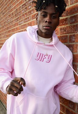 Pink Hoodie Shadow Graphic Logo