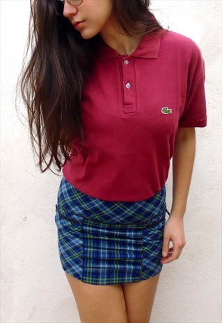 LACOSTE BURGUNDY POLO T-SHIRT
