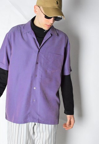 VINTAGE 90S PURPLE SHORT SLEEVE SHIRT