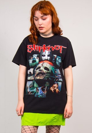 SLIPKNOT VINTAGE 90'S BLACK BAND T-SHIRT