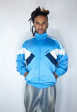 ADIDAS BLUE VINTAGE TRACKSUIT JACKET