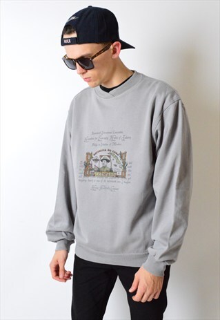 VINTAGE 80S GREY SWEATSHIRT JUMPER