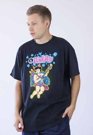 VINTAGE MENS PINKPOP MUSIC FESTIVAL BIG LOGO T-SHIRT