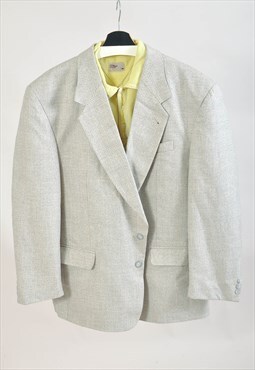 Vintage 00s palid light grey blazer jacket