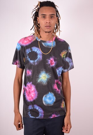 VANS MENS VINTAGE T-SHIRT TOP LARGE MULTI 90S